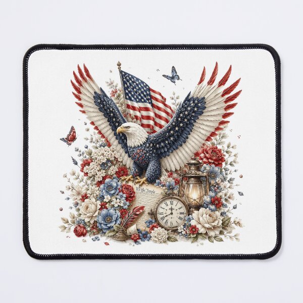 Item preview, Patriotic Bald Eagle and American Flag designed and sold by PetalGarden.