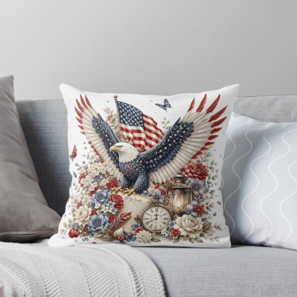 Item preview, Patriotic Bald Eagle and American Flag designed and sold by PetalGarden.