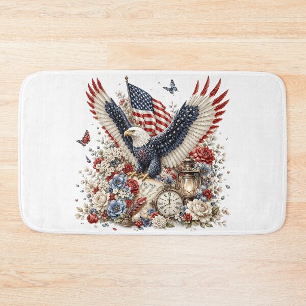 Item preview, Patriotic Bald Eagle and American Flag designed and sold by PetalGarden.