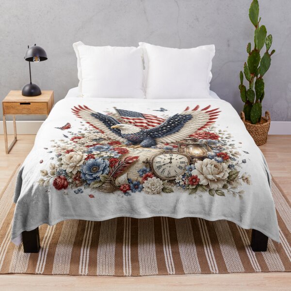 Item preview, Patriotic Bald Eagle and American Flag designed and sold by PetalGarden.