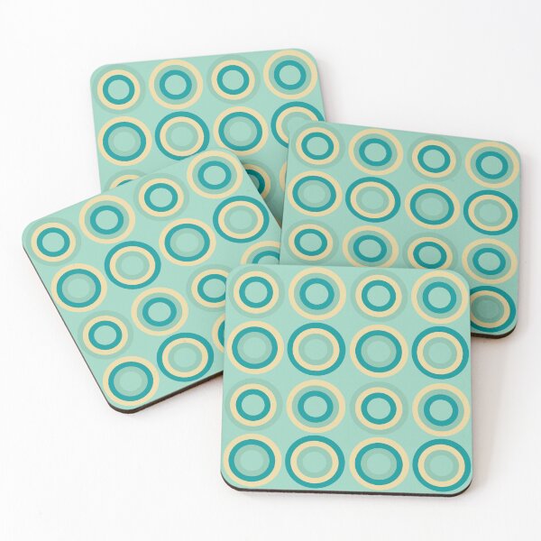 Item preview, Art Deco Circles 94 in a light green background designed and sold by StefanStudioArt.