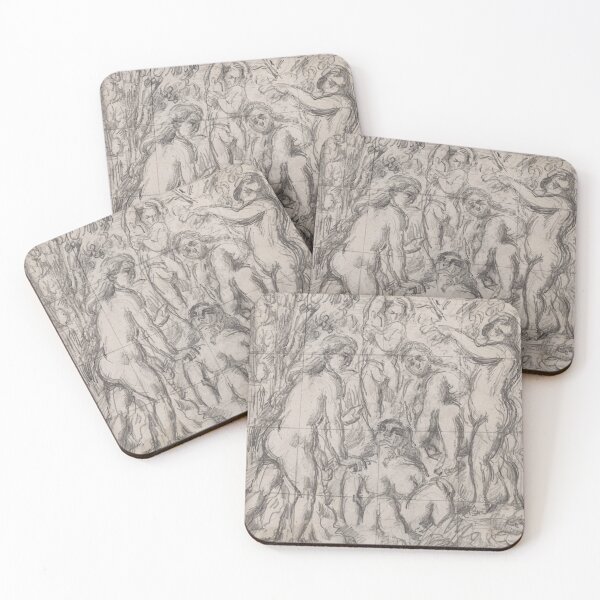 Item preview, Bathers in a Wooded Landscape Sketch designed and sold by artofuniverse.