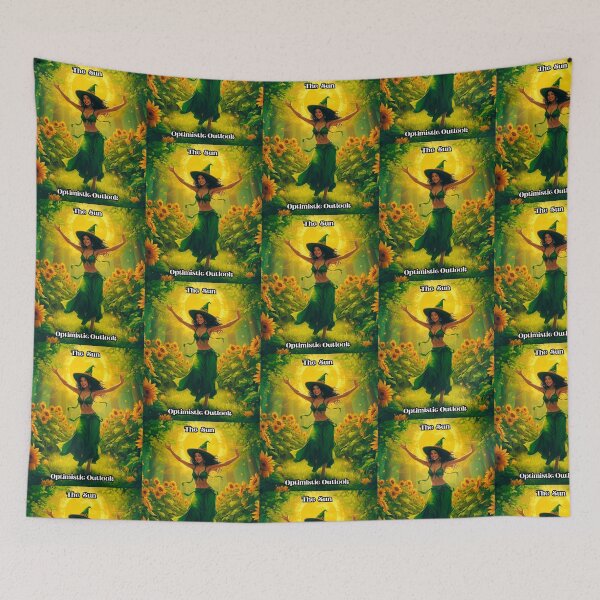 Item preview, The Sun - Tarot Card from Wildwood Green Witch Tarot Deck  designed and sold by Earth Nature Creations.
