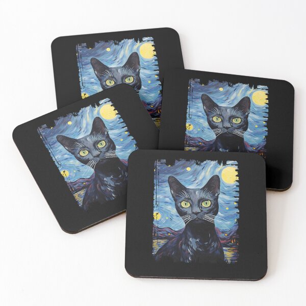 Item preview, Funny Korat Cat Starry Night Illustration Mom Dad Kids designed and sold by rafaeltto.