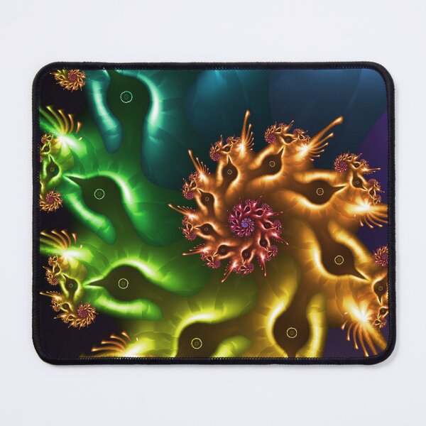 Item preview, Emerald and Gold Fractal Phoenix Spiral designed and sold by pinkal.