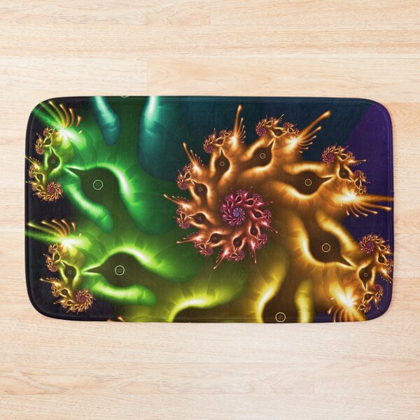 Item preview, Emerald and Gold Fractal Phoenix Spiral designed and sold by pinkal.