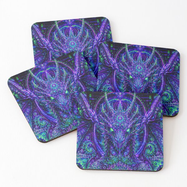 Item preview, Psychedelic Fractal Mandala Dragon Glitch Art designed and sold by hyperbeast store.