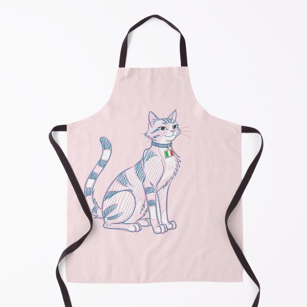 Item preview, Cute Sitting Italian Cat – Tabby with Italian Flag Collar, Pastel Sketch designed and sold by EmeraldeaArt.