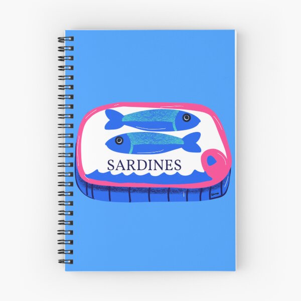 Item preview, Sardines in a tin on blue background designed and sold by giulyz.