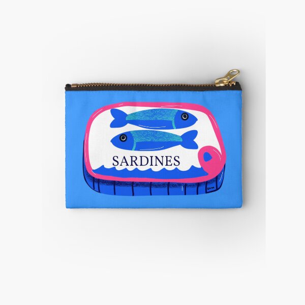 Item preview, Sardines in a tin on blue background designed and sold by giulyz.