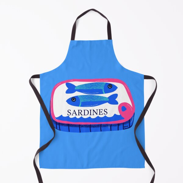Item preview, Sardines in a tin on blue background designed and sold by giulyz.