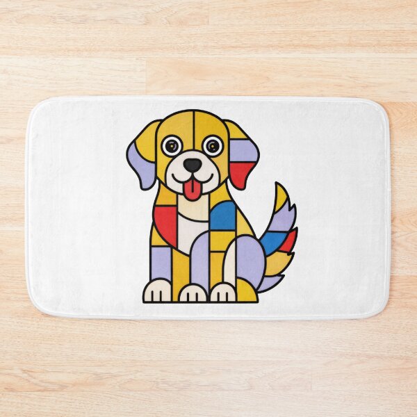 Item preview, T-Shirt - Sticker: Geometric Dog: Mosaic Colors designed and sold by ForeverPrintsOK.