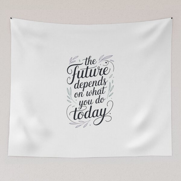 Item preview, Motivational Quote The Future Depends On What You Do Today Typography designed and sold by Cool-cat-art.