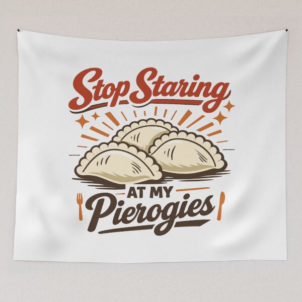 Item preview, Retro Pierogi Print - Stop Staring At My Art designed and sold by Pineapple-Tree.