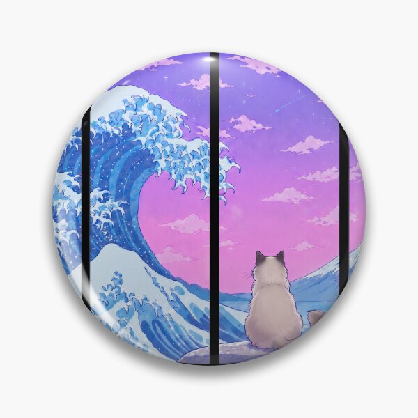 Item preview, Funny Ragdoll Cat Japanese Kanagawa Wave Vapor Japan Boys Girls Kids designed and sold by FurryHavenPH.