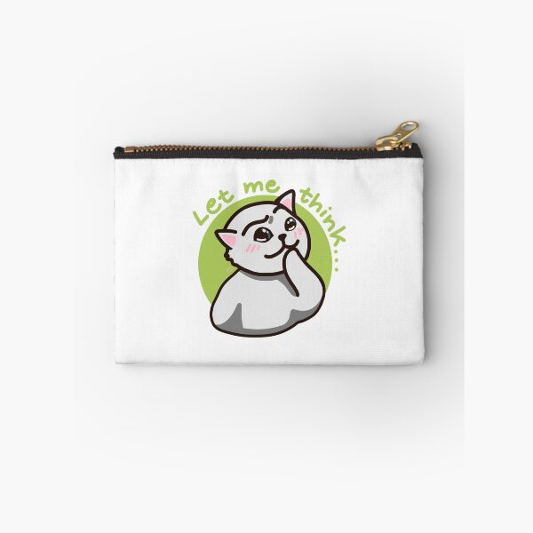Item preview, Let Me Think – Cute Thinking Cat Cartoon Illustration designed and sold by Sumpfmaus.