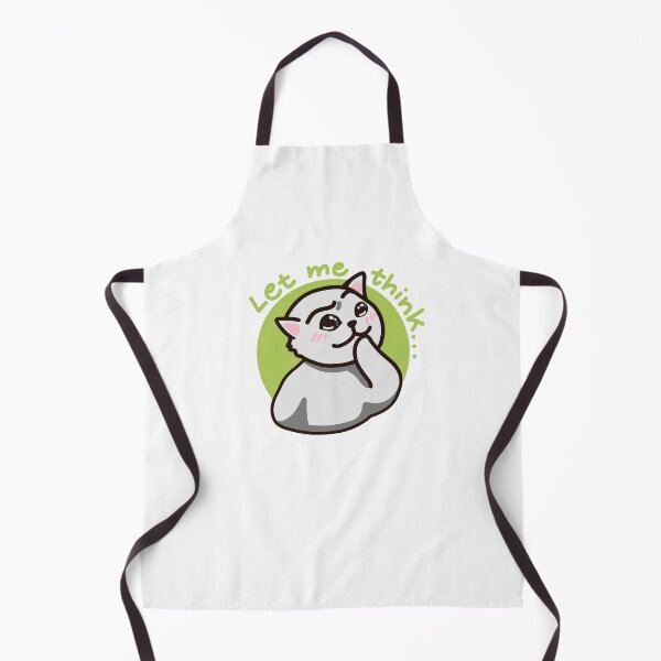 Item preview, Let Me Think – Cute Thinking Cat Cartoon Illustration designed and sold by Sumpfmaus.
