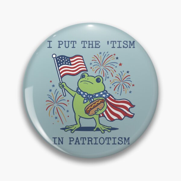 Item preview, Patriotic Frog 'Tism In Patriotism USA Flag designed and sold by d247.
