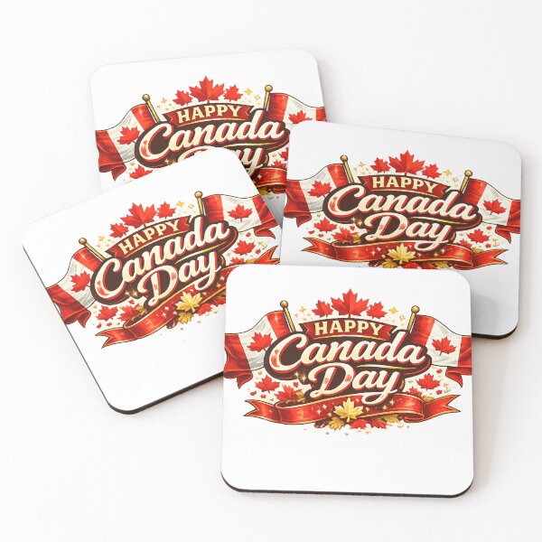 Item preview, Happy Canada Day Patriotic Maple Leaf Celebration T-Shirt Design designed and sold by CreativeNest Prints.