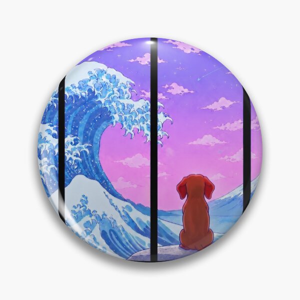 Item preview, Funny Red Dachshund Japanese Kanagawa Wave Vapor Japan Boys Girls Kids designed and sold by FurryHavenPH.