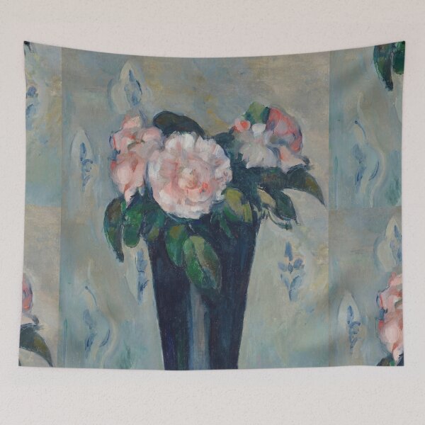 Item preview, Pink Roses in Blue Vase Still Life designed and sold by artofuniverse.