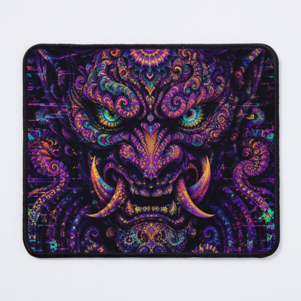 Item preview, Psychedelic Oni Demon Glitch Art designed and sold by hyperbeast store.