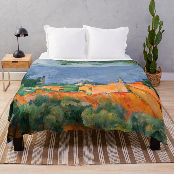 Item preview, Red Roofs by the Mediterranean Sea designed and sold by artofuniverse.