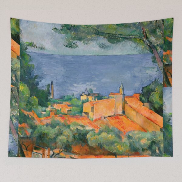 Item preview, Red Roofs by the Mediterranean Sea designed and sold by artofuniverse.