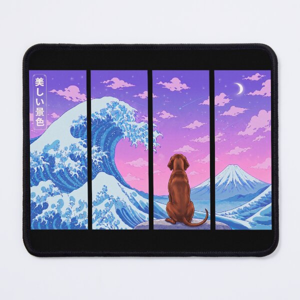 Item preview, Funny Redbone Coonhound Japanese Kanagawa Wave Vapor Japan Boys Girls Kids designed and sold by FurryHavenPH.