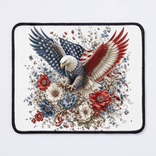 Item preview, Patriotic Bald Eagle and American Flag designed and sold by PetalGarden.
