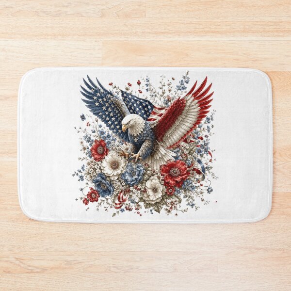 Item preview, Patriotic Bald Eagle and American Flag designed and sold by PetalGarden.
