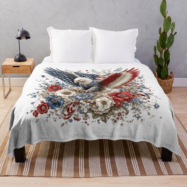 Item preview, Patriotic Bald Eagle and American Flag designed and sold by PetalGarden.
