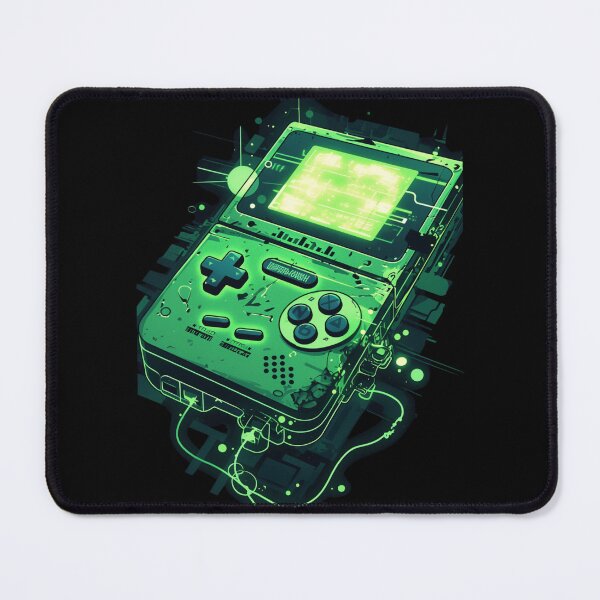 Item preview, Cyberpunk Retro Handheld Console Glitch Green Game Boy designed and sold by VectorForge.