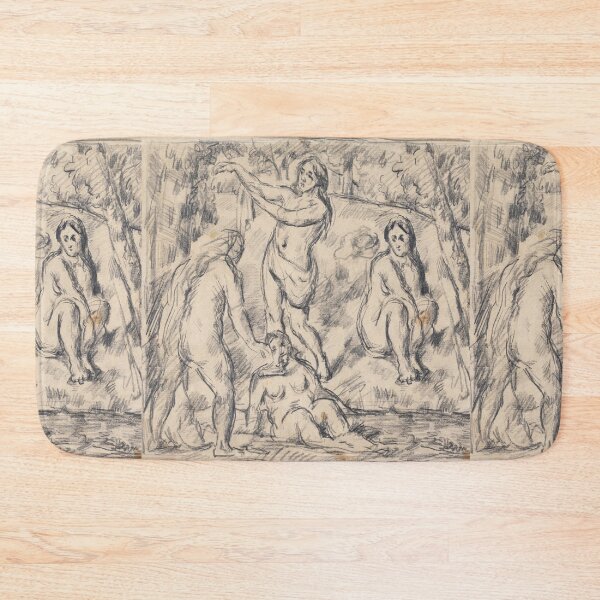 Item preview, Bathers in a Wooded Landscape designed and sold by artofuniverse.