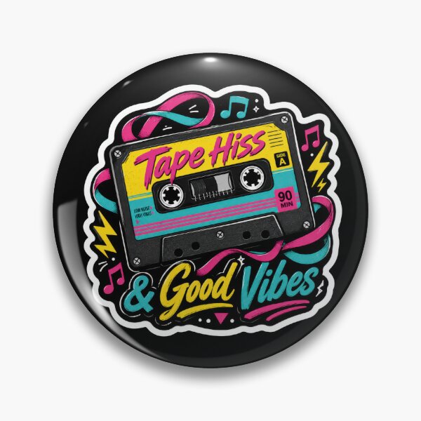 Item preview, Tape Hiss and Good Vibes Retro Cassette Sticker  designed and sold by Sketchlegacy.