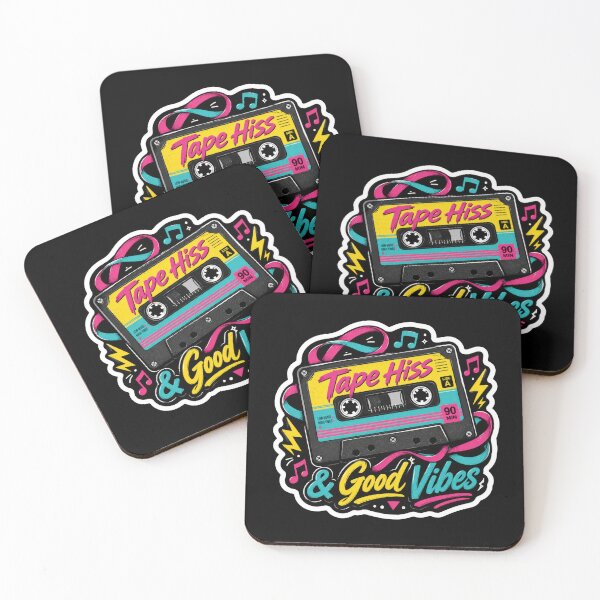 Item preview, Tape Hiss and Good Vibes Retro Cassette Sticker  designed and sold by Sketchlegacy.