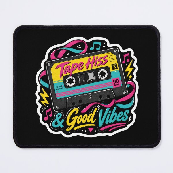 Item preview, Tape Hiss and Good Vibes Retro Cassette Sticker designed and sold by Sketchlegacy.