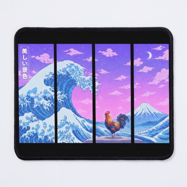 Item preview, Funny Rooster Japanese Kanagawa Wave Vapor Japan Boys Girls Kids designed and sold by FurryHavenPH.