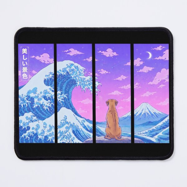 Item preview, Funny Rhodesian Ridgeback Japanese Kanagawa Wave Vapor Japan Boys Girls Kids designed and sold by FurryHavenPH.