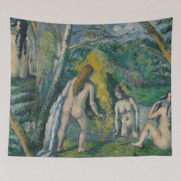 Item preview, Three Bathers by a Wooded Pond designed and sold by artofuniverse.