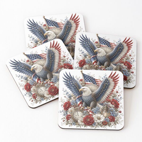 Item preview, Patriotic Bald Eagle and American Flag designed and sold by PetalGarden.