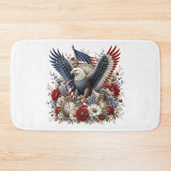 Item preview, Patriotic Bald Eagle and American Flag designed and sold by PetalGarden.