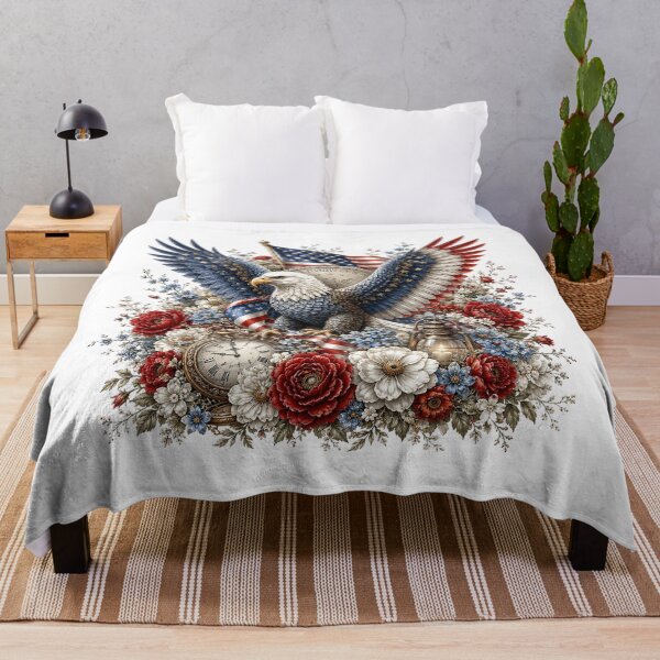 Item preview, Patriotic Bald Eagle and American Flag designed and sold by PetalGarden.