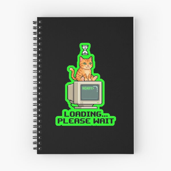 Item preview, Loading Please Wait Retro Pixel Cat Design designed and sold by Cat Meme Fund.