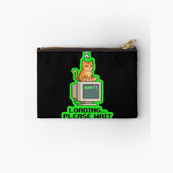 Item preview, Loading Please Wait Retro Pixel Cat Design designed and sold by Cat Meme Fund.