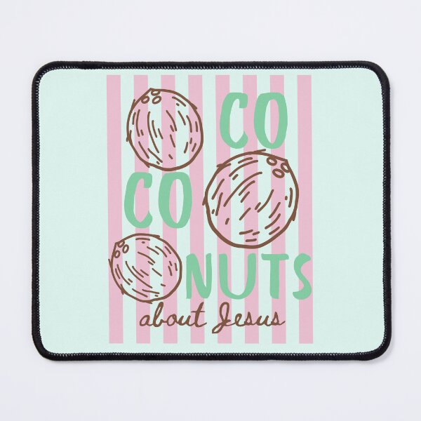 Item preview, Coconuts About Jesus Love Co Co Nuts Tropical Beach Summer Stripe Pink designed and sold by Forevermore.