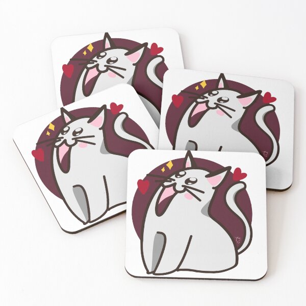 Item preview, In Love Cat – Cute Happy Cartoon Cat Illustration designed and sold by Sumpfmaus.