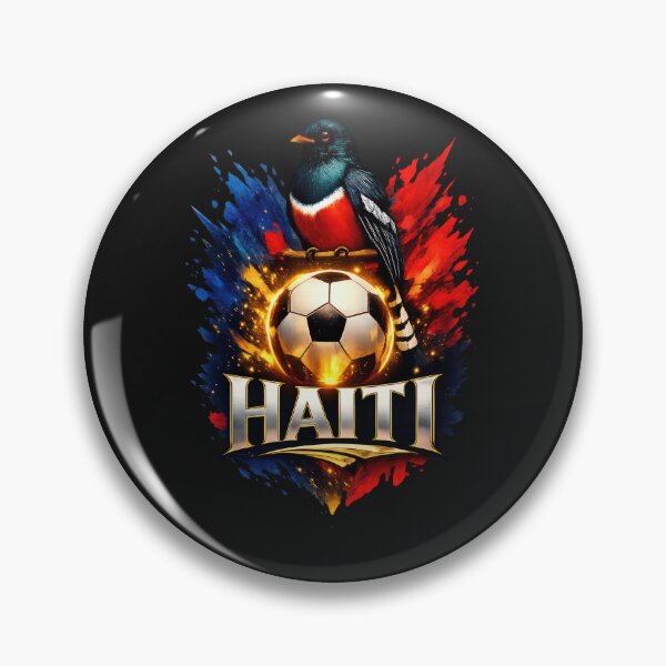 Item preview, Haiti Emblem with Bird and Soccer Ball designed and sold by BrickByDream.