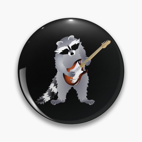 Item preview, Raccoon Playing Right Handed, Sunburst Electric Guitar designed and sold by Adamo-illustration.