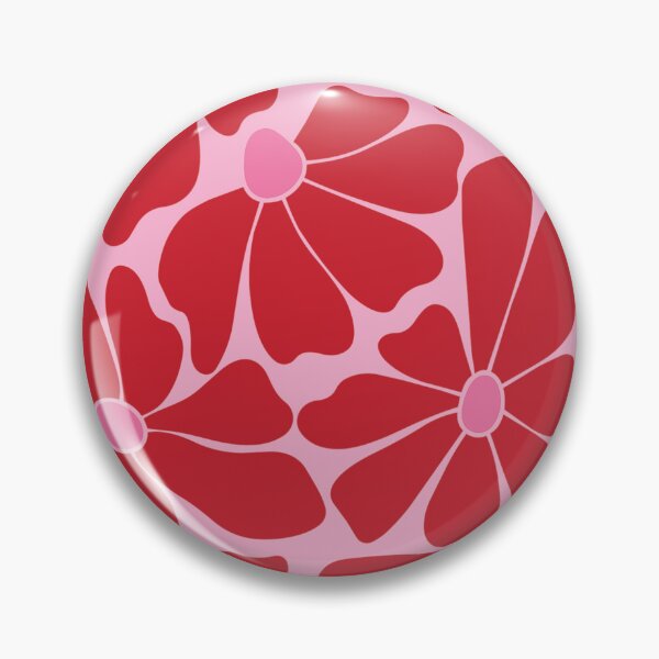 Item preview, Cherry Red Retro Daisy Pattern designed and sold by imaniko.